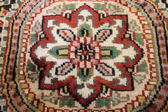 Indian Round Rug, 4x4 Round Rug, Jammu Kashmir Rug