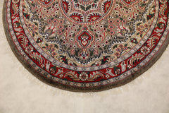 Persian Round Rug, Indian Jammu Kashmir Rug