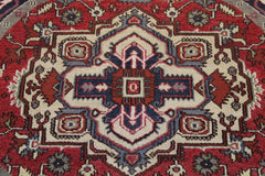 Persian Round Rug, 5x5 Round Rug, Indian Serapi Rug