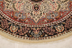 6x6 Round Rug, Jammu Kashmir Rug, Indian Round Rug