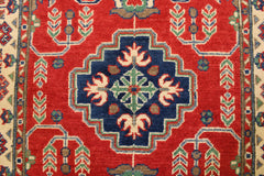 3x5 Tribal Rug, Afghan Kazak Rug
