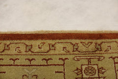 Indian Oushak Rug, Hand Knotted Area Rug, 8x11 Rug