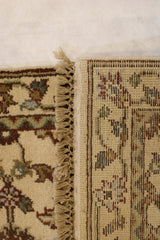 Oushak Runner Rug, Ivory Hand Knotted Rug