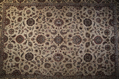 Oriental Rug, Indian Wool Rug, 9x12 Area Rug, Colorful Rug