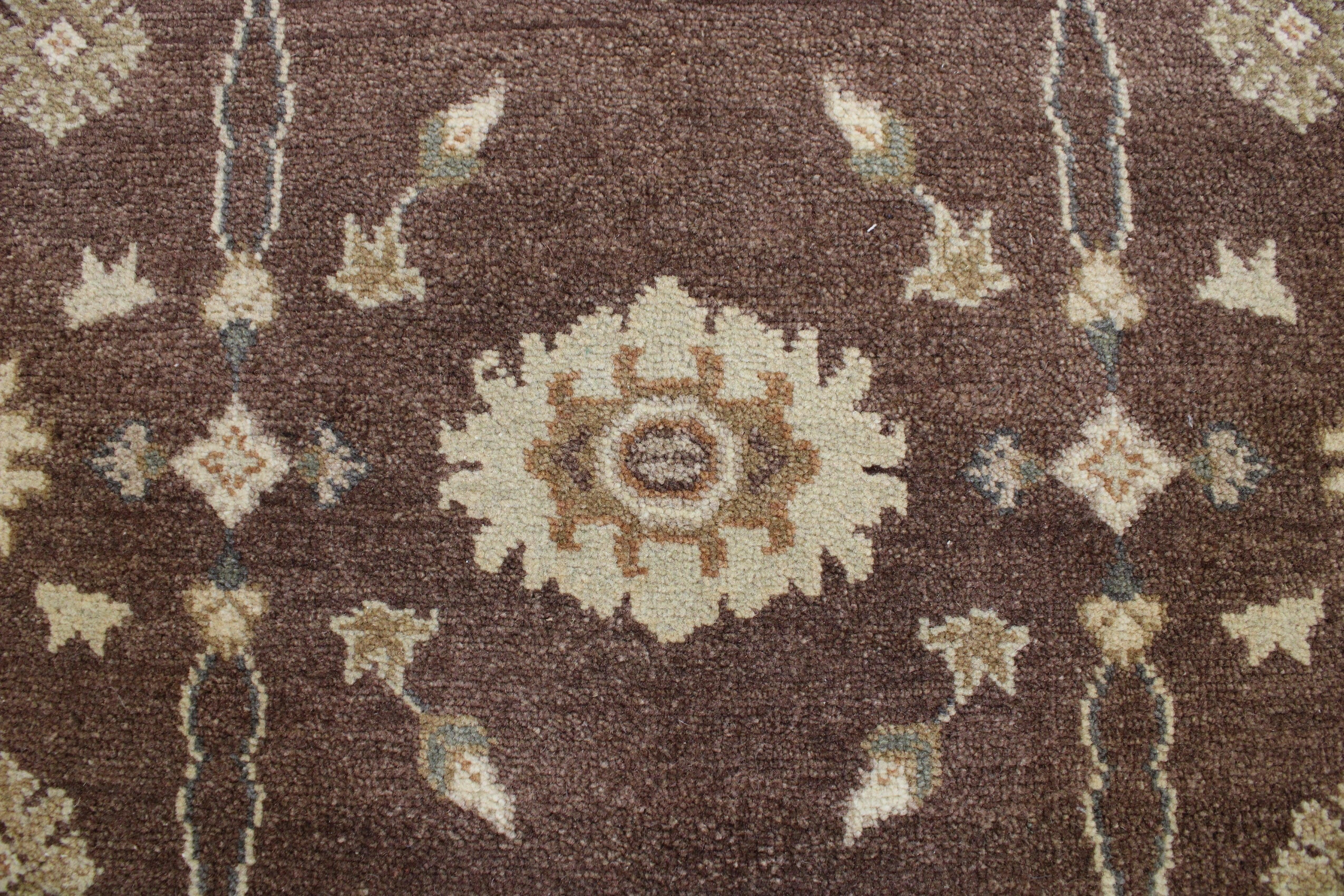 Brown Rugs, Hand Knotted Rug, Oushak Twisted Rug, 5x8 Rug, Rug Decor