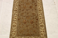 2'6" x 10'6" Silk Flower Hand Knotted Runner
