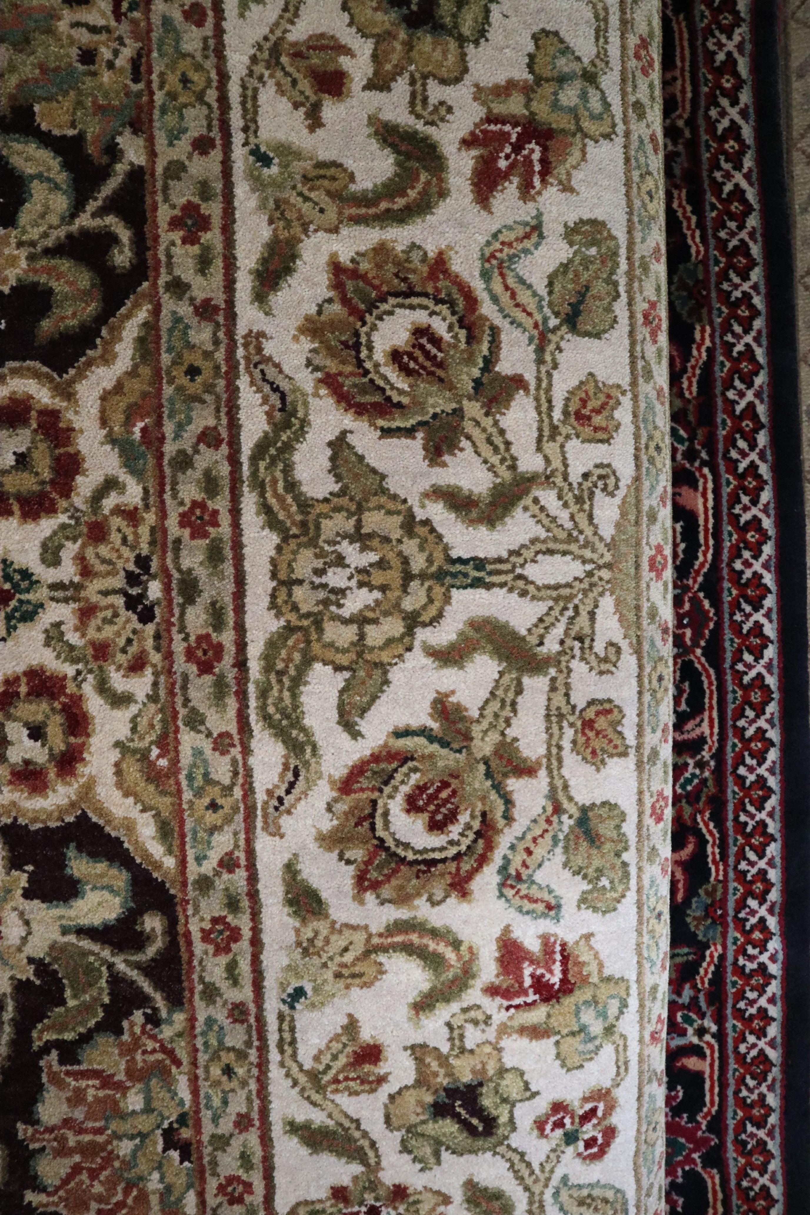 Floral Rug, Knotted Rug, Wool Rug, 6x9 Area Rug, Rug Decor
