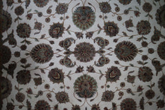 Silk Flower Rug, Persian Design Rug, Hand Knotted Rug
