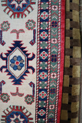 Kazak Rug, Tribal Afghan Rug, Hand Knotted Wool Rug