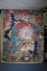 Sky Rug, Multi Design Rug, Hand Knotted Indian Rug
