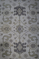 Hand Knotted Oushak Rug, Persian Wool Rug, 8x10 Area Rug