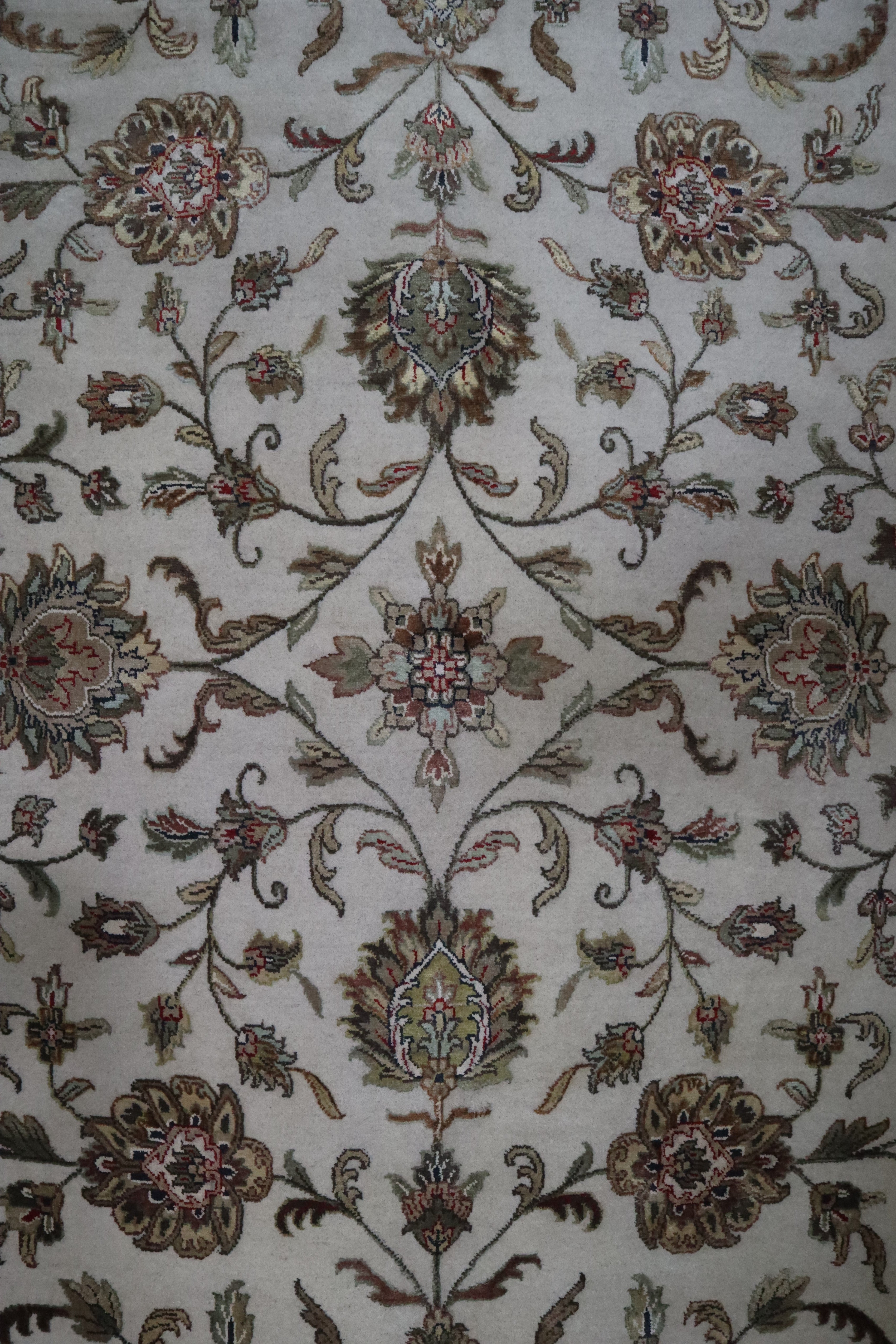 Persian Rug, Silk Flower Rug, Indian Rug, Dining Room Rug
