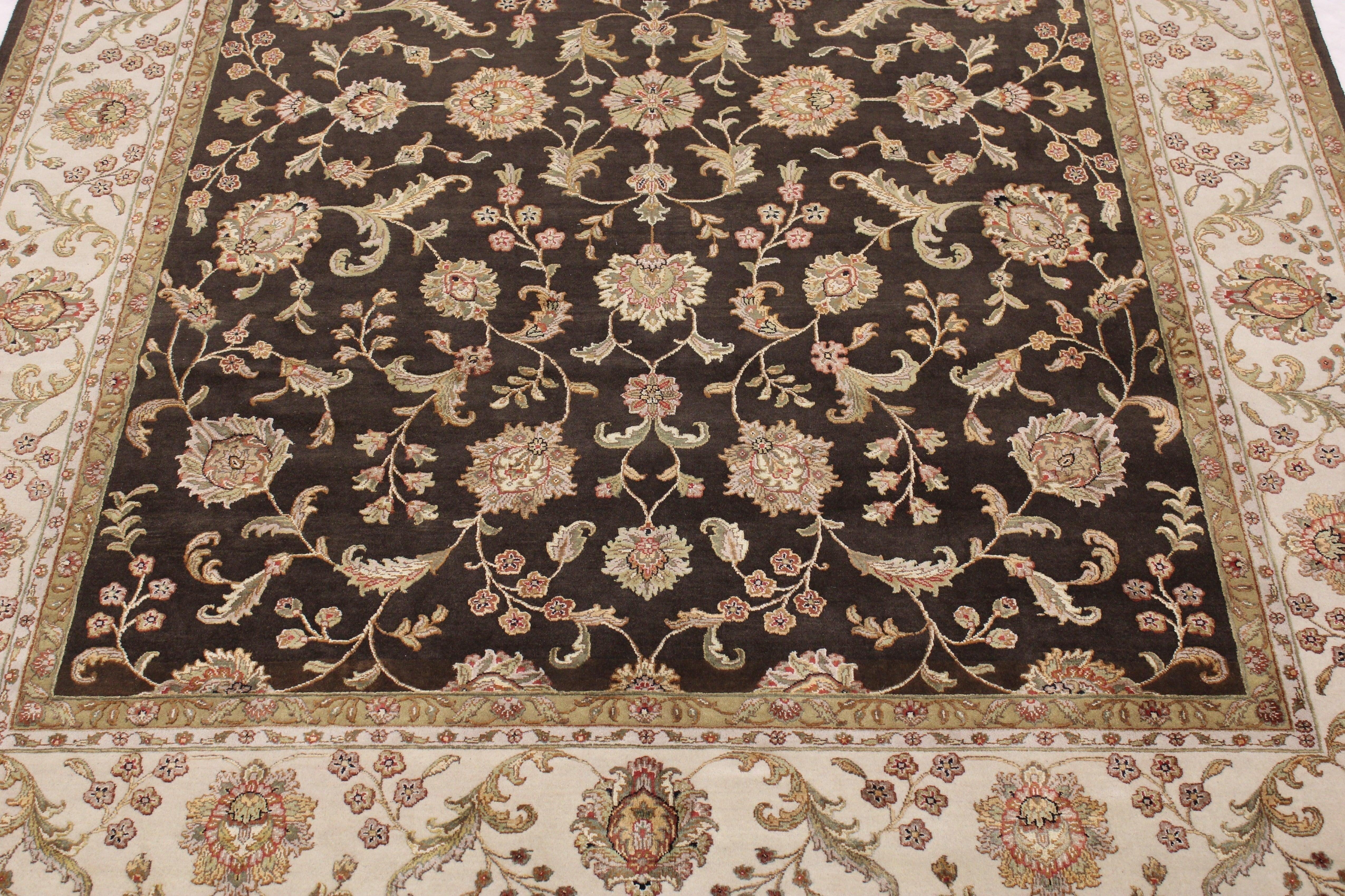 Silk Flower Rug, Oriental Style Rug, Knotted Rugs, Living Room Rugs