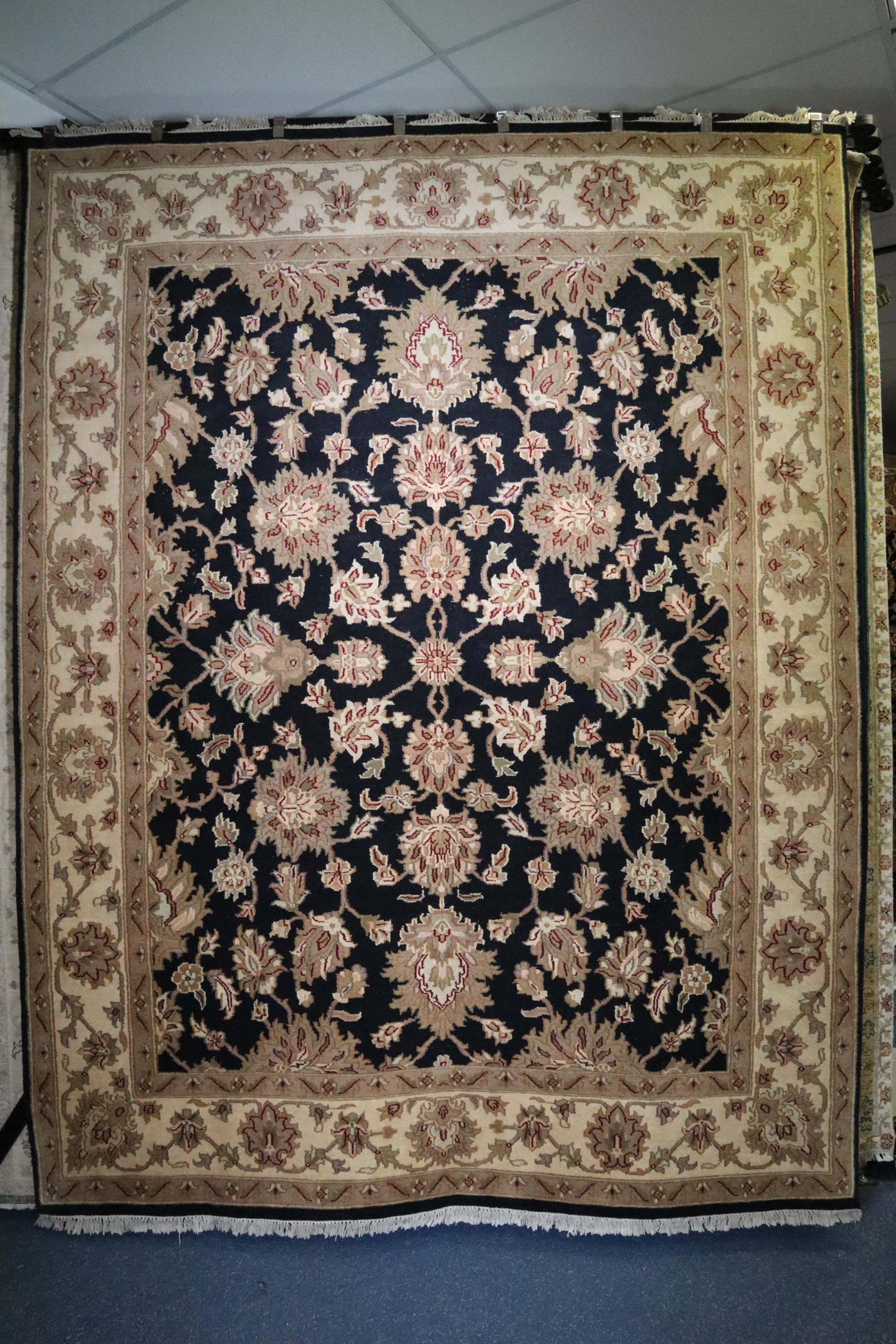 Agra Rug, Geometric Rug, Hand Knotted Wool Rug, 8x10 Rug