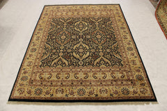 Tabriz Rug, Black Oriental Rugs, Knotted Rug, Area Rug On Carpet