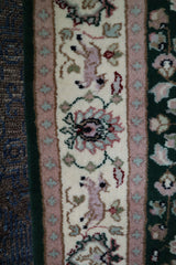Hunting Rug, Floral Rug, Hand Knotted Indian Rug, Kitchen Rug