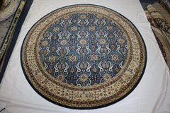 Hand Knotted Round Rug, Oushak Design Rug, 10x10 Rug