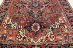 Heriz Rug, Persian Rugs, Colorful Area Rugs, 8x11 Rugs, Living Room Rugs