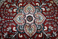 Jammu Kashmir Rug, Round Rug, Colorful Rug, Authentic Rug
