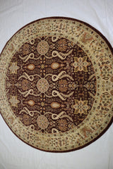 Round Rug, Oushak Rug, Indian Rug, Living Room Rug
