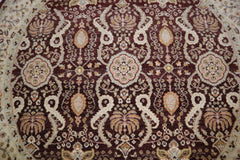Hand Knotted Round Rug, Wool Oriental Rug, Oushak Rug, Bedroom Rug