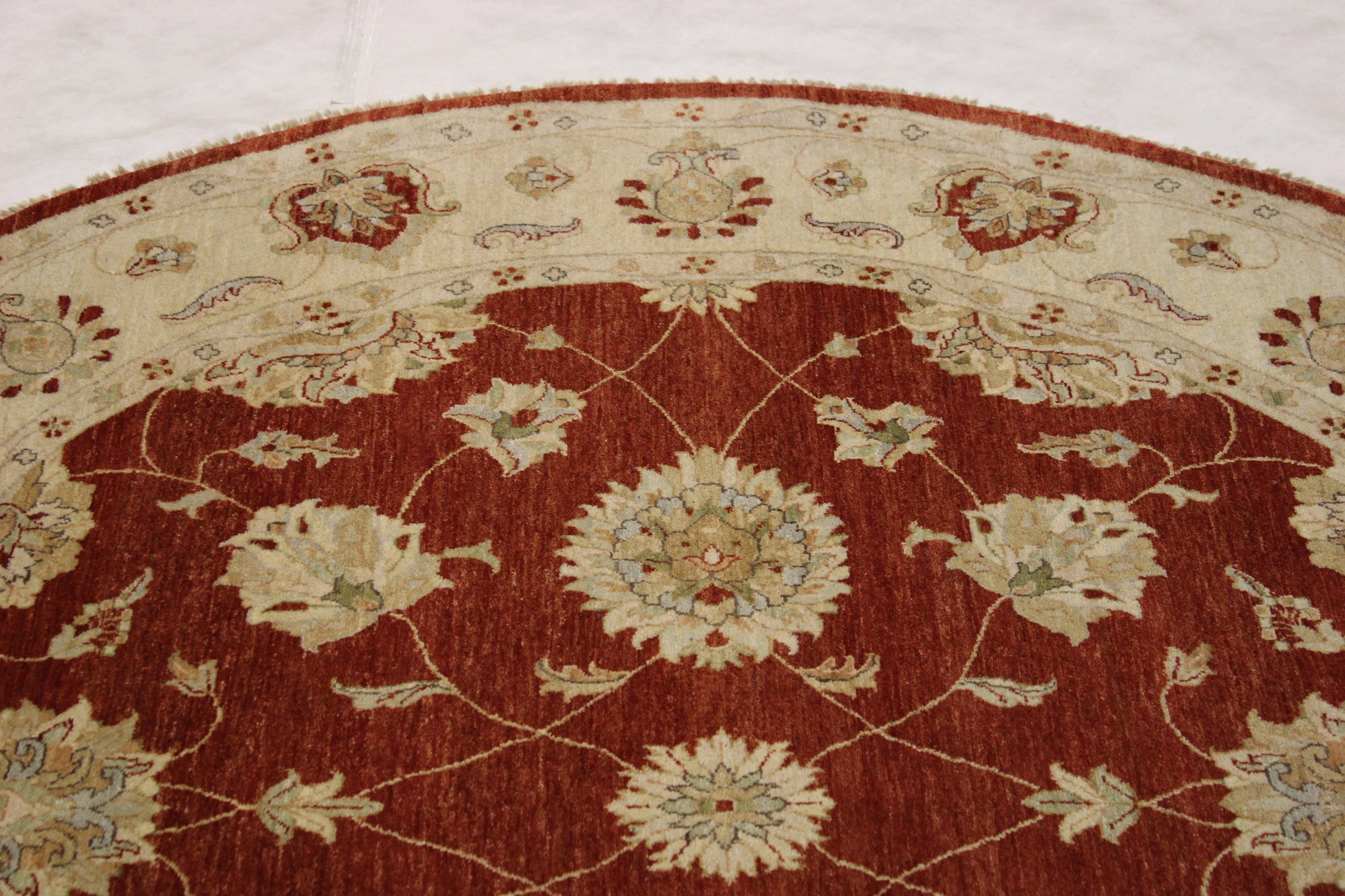 Round Rug, Traditional Rugs, Hand Knotted Rug, Indian Rugs, Rug On Carpet