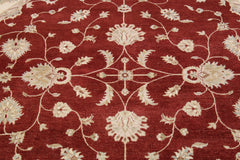 Red Round Rug, Oriental Rug, Knotted Rug, Kitchen Round Rug, Rug Decor