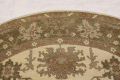 Oushak Rug, Round Rug, Vegetable Dyes Rug, Rug On Carpet, Kitchen Round Rug