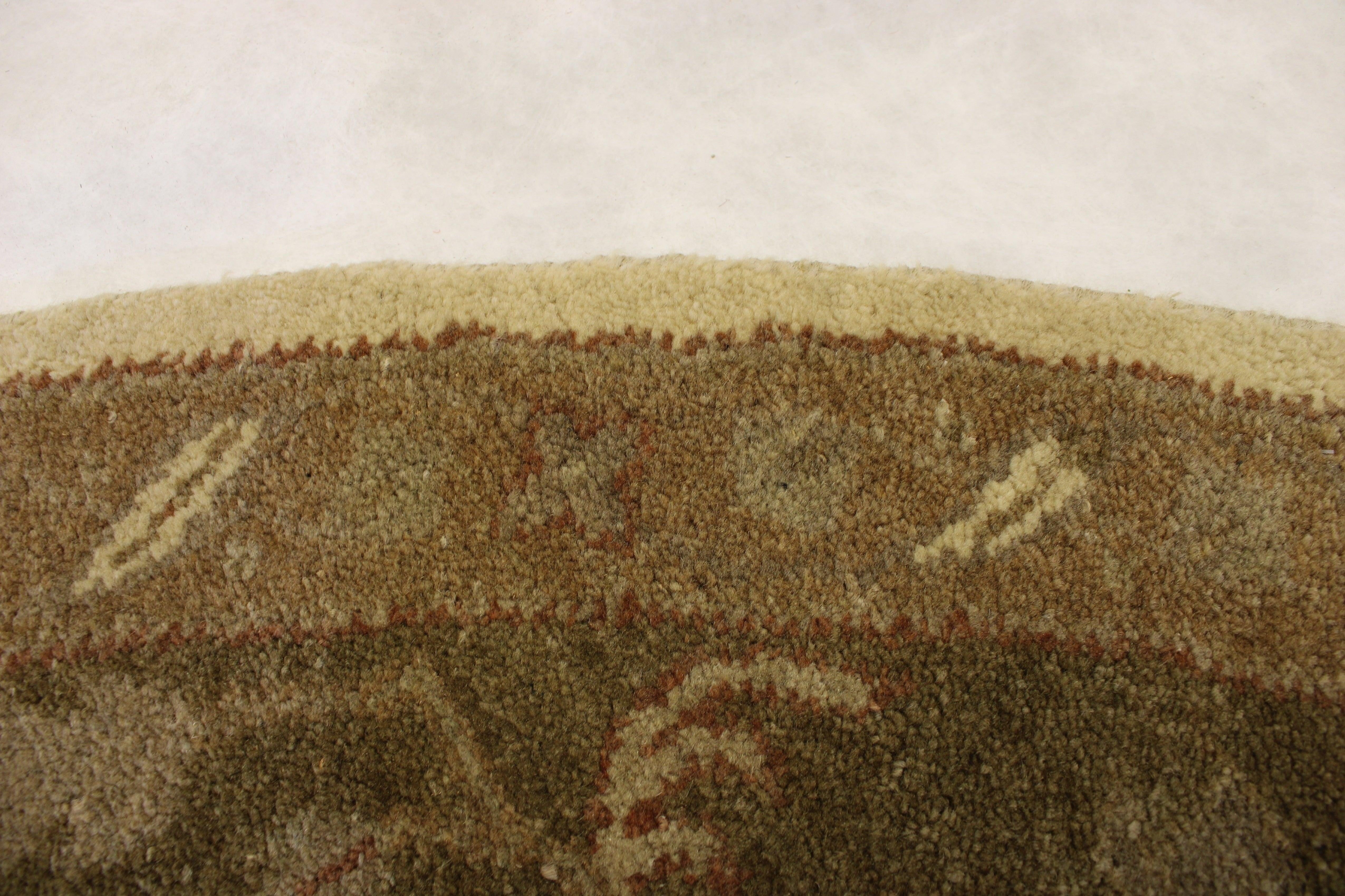 Oushak Rug, Round Rug, Vegetable Dyes Rug, Rug On Carpet, Kitchen Round Rug