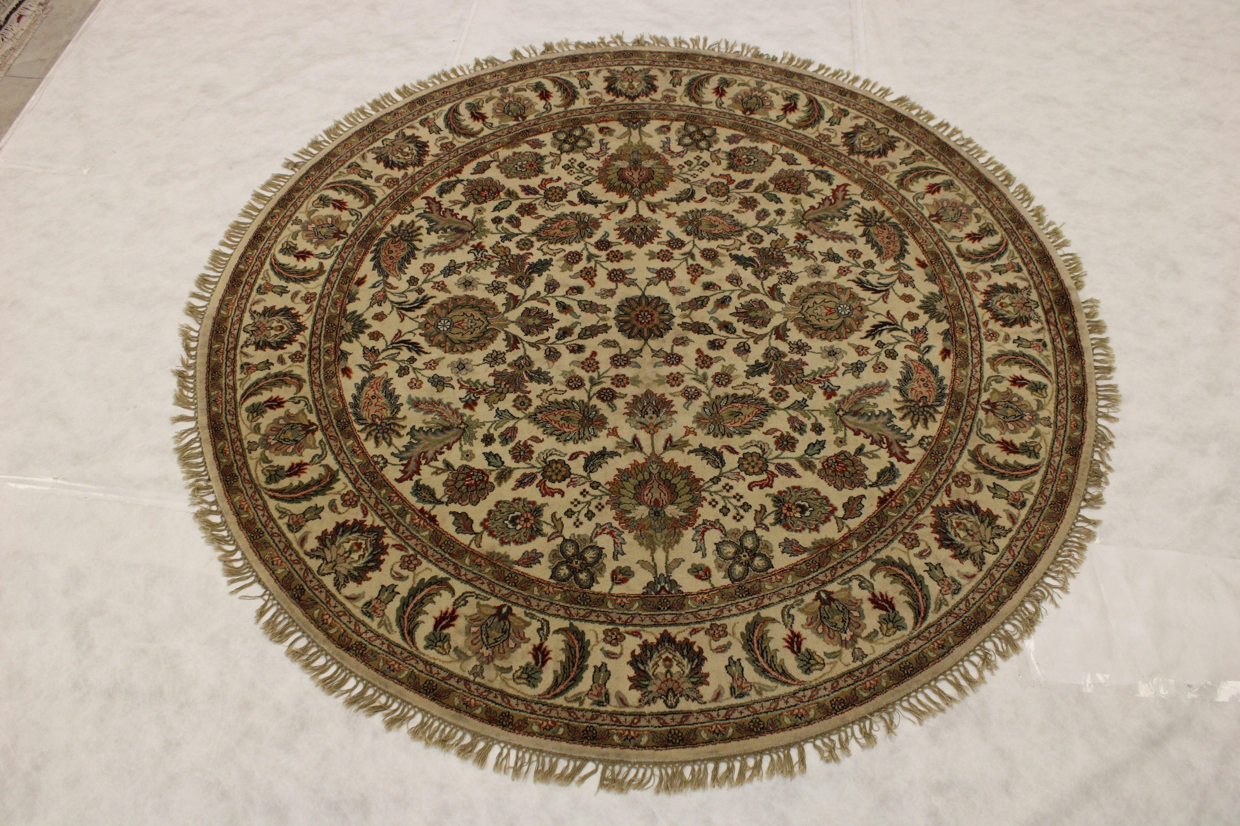 Oushak Rug, Round Rug, Wool Oriental Rug, Indian Rugs, Rug On Carpet