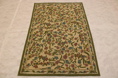 Tapestry Rug, Needlepoint Rug, Colorful Rug, 4x6 Area Rug