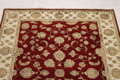 5'9" x 9'1" Silk Flower Hand Knotted Rug