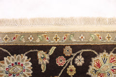 6'2" x 9'2" Silk Flower Hand Knotted Rug