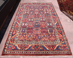 Bakhtiari Rug, Persian Rug, Geomtric Rug, Area Rug On CarpetBakhtiari Rug, Persian Rug, Geometric Rug, Area Rug On Carpet