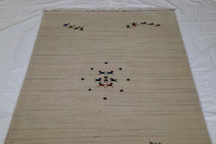 Wool Rug 6x9, Indian Hand Knotted Rug