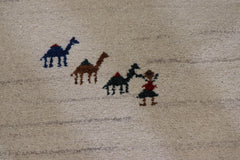 Wool Rug 6x9, Indian Hand Knotted Rug