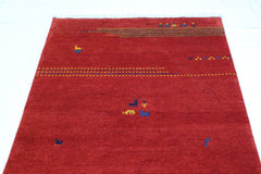Colorful Rug, Hand Knotted Wool Rug