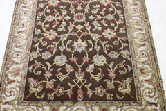 3x5 Indian Rug, Silk Flower Design Rug