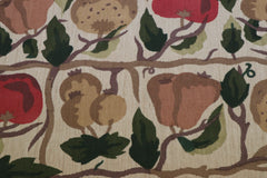 Fruits Design Rug, Handmade Indian Rug, 5x8 Area Rug