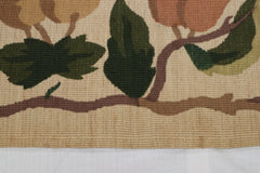 Fruits Design Rug, Handmade Indian Rug, 5x8 Area Rug