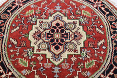 Indian Serapi Rug, 4x4 Round Rug