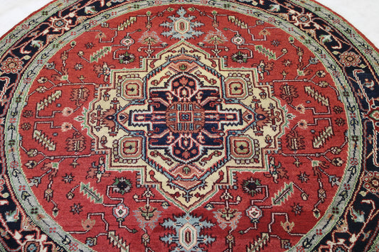 Serapi Round Rug, Traditional Round Rug, Persian Rug