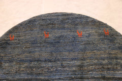 Persian Round Rug, Gabeh Hand Knotted Rug