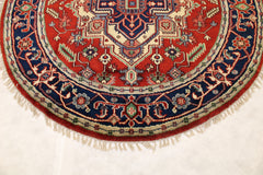 Serapi Round Rug, Indian Round Rug, 6x6 Round Rug