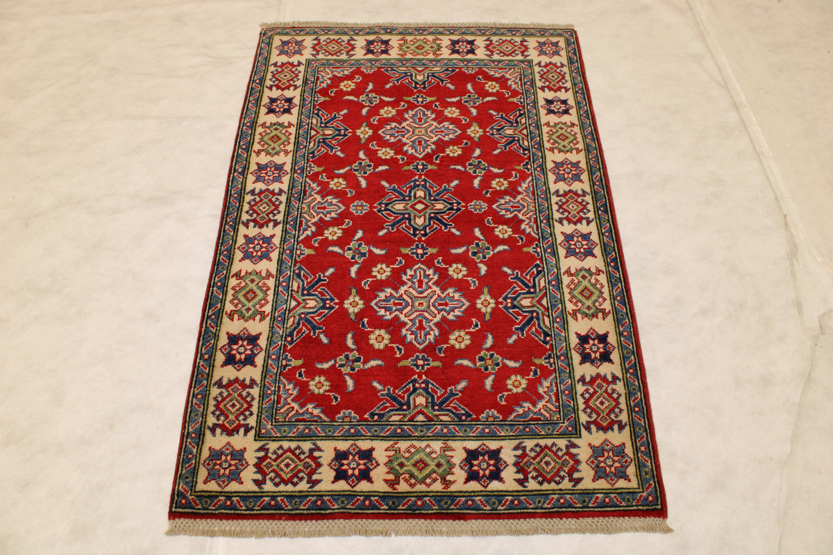 Afghan Kazak Rug, 3x5 Oriental Rug