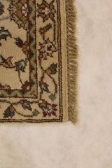 Oushak Runner Rug, Ivory Hand Knotted Rug