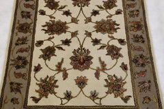 Persian Hand Knotted Rug, Silk Flower Design Rug