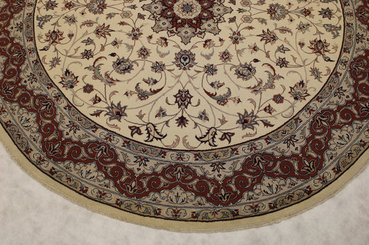 Pak Persian Rug, 9x9 Round Rug, Hand Knotted Rug