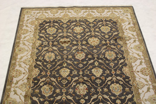 Silk Flower Rug, Persian Design Rug, 6x9 Area Rug