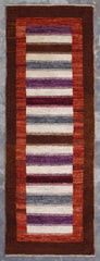 Runner Rug, Colorful Rug, Contemporary Rug, Hand Knotted Runner